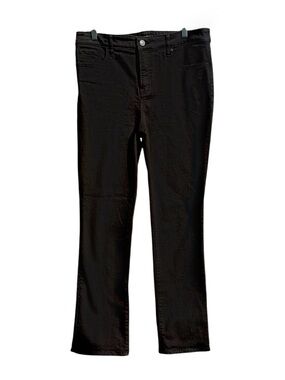 White House Black Market Black Classic Black Straight-Leg Jeans Size 8